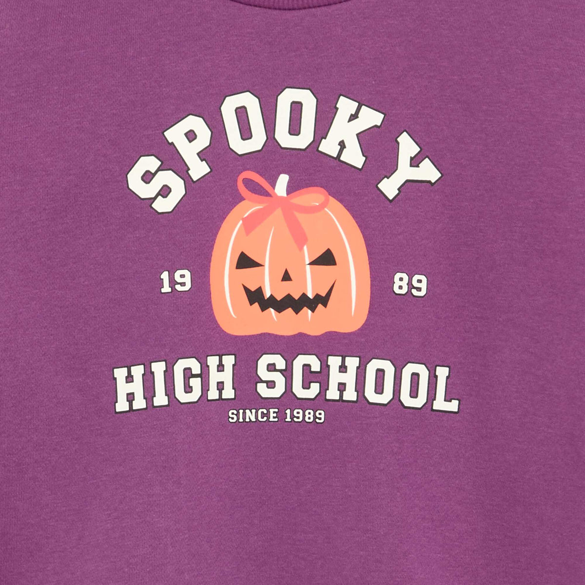 Fleece \'Halloween\' Sweatshirt BLACK