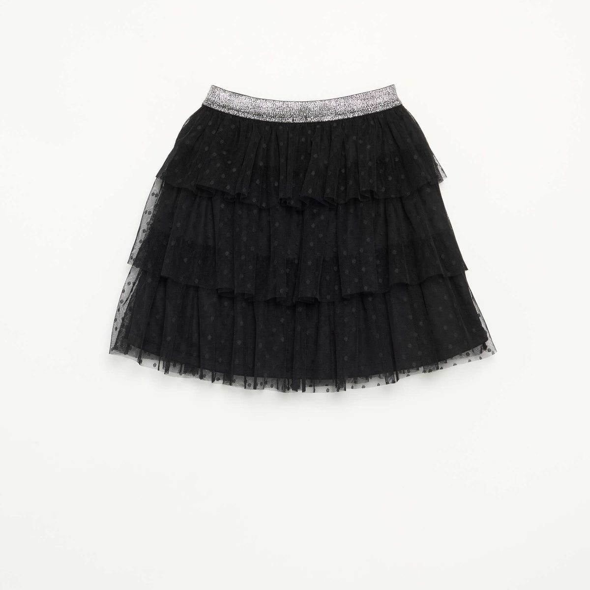 Halloween Ruffled Tulle Skirt BLACK