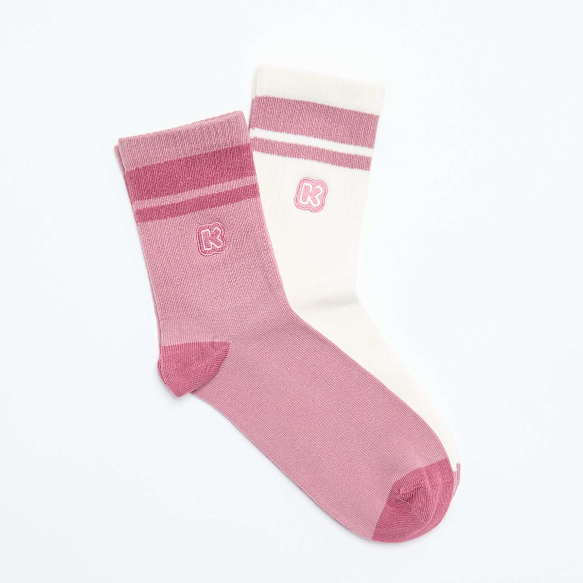 Pack of 2 Pairs of Women's Socks - Kiabi PINK