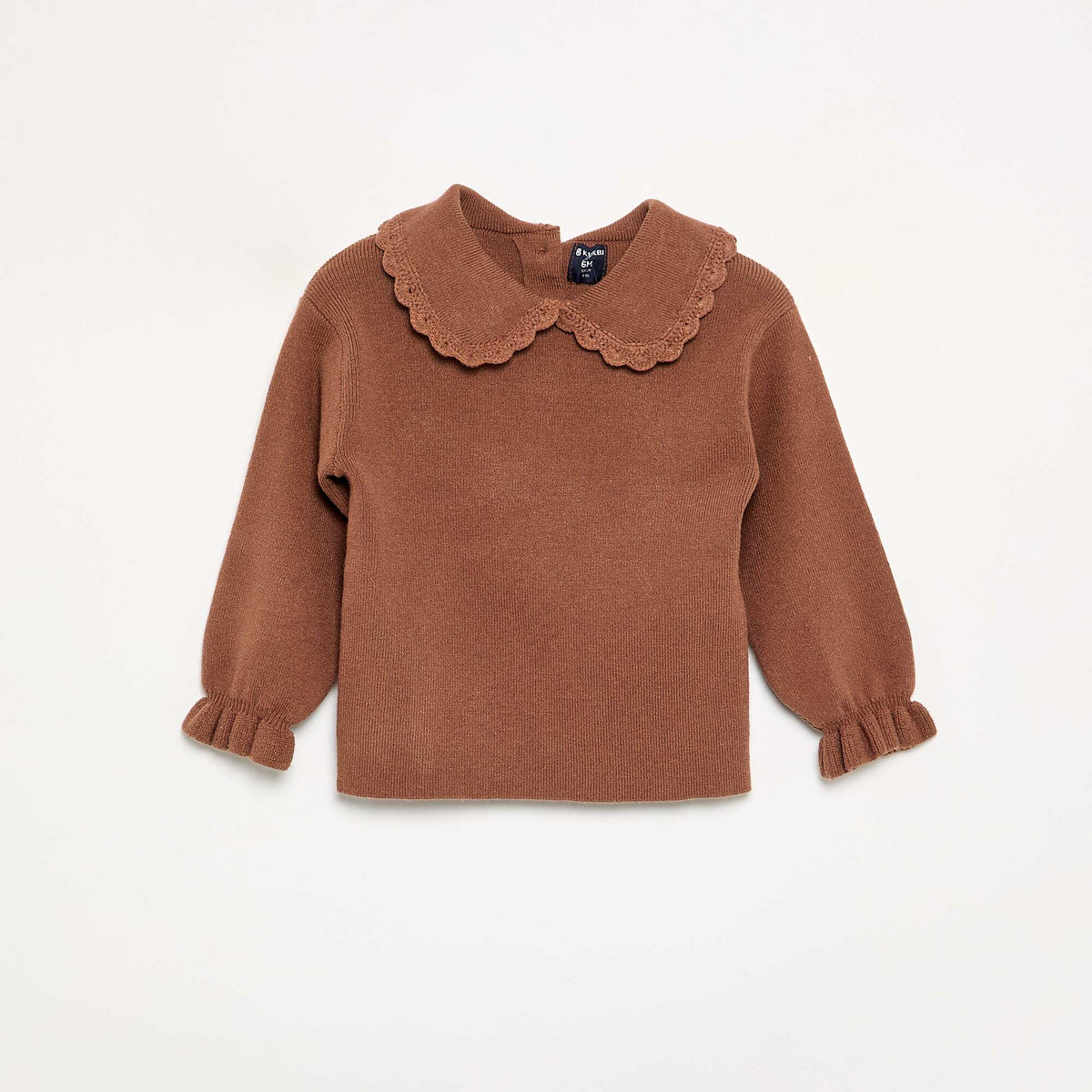 Compact knit sweatshirt + leggings set - 2 pieces BROWN