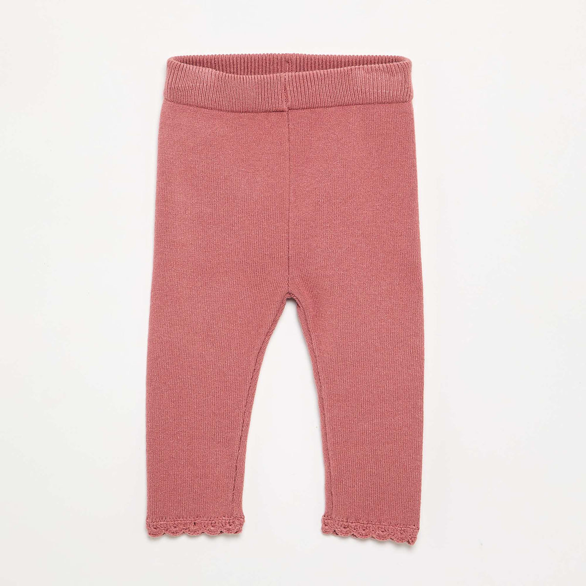 Compact knit sweatshirt + leggings set - 2 pieces PINK