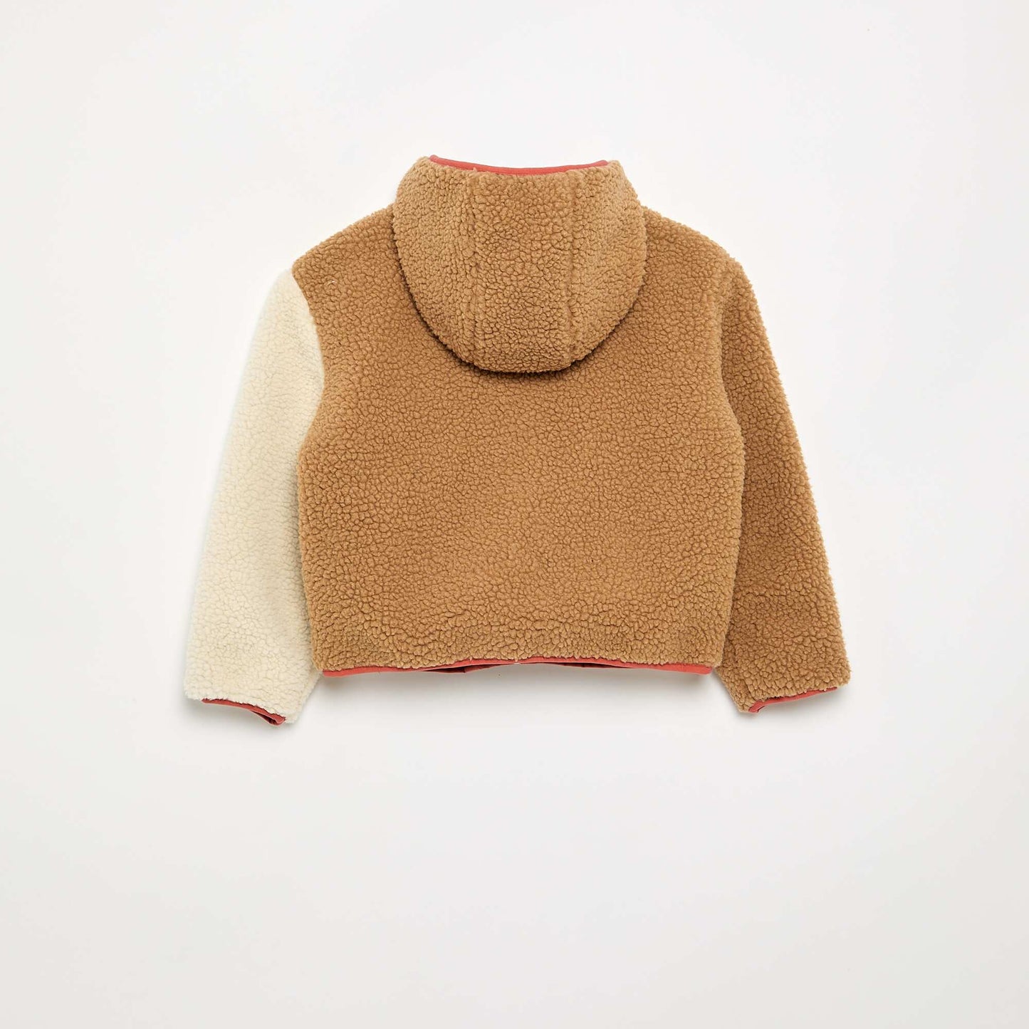 Reversible jacket with one faux sheepskin side BEIGE