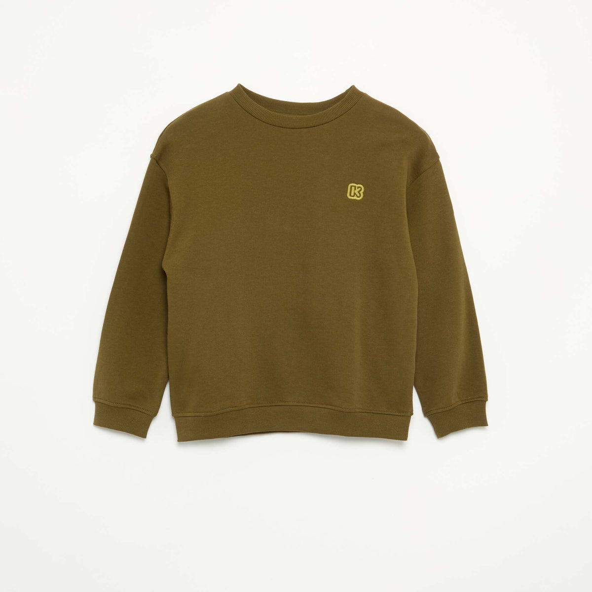 Kid's Solid French Terry Sweatshirt - Kiabi KHAKI