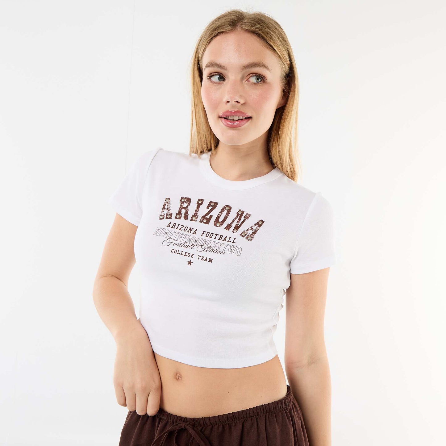Cropped 'Arizona' T-shirt WHITE