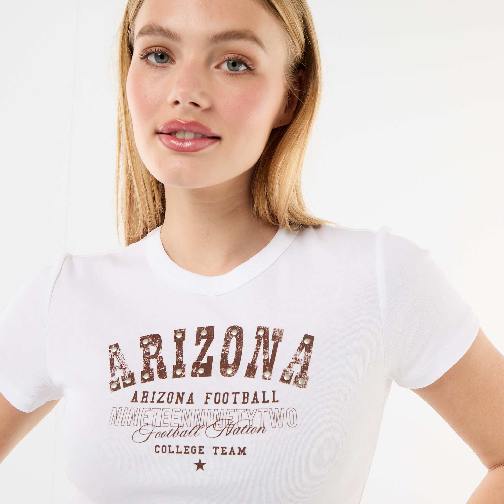 Cropped 'Arizona' T-shirt WHITE