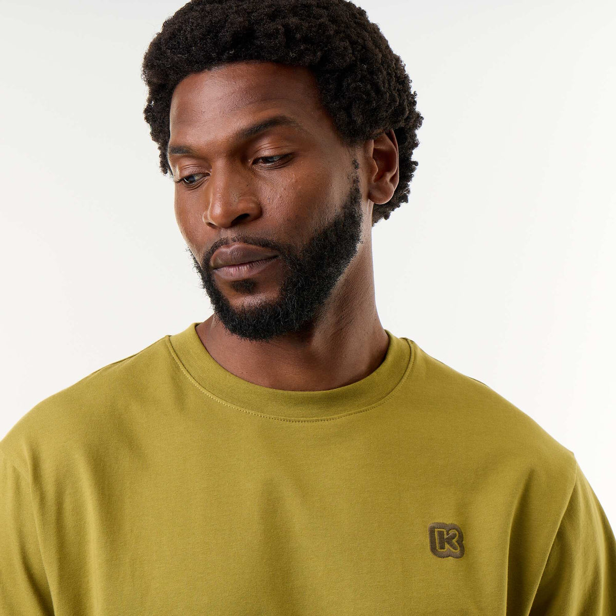 Plain Short-Sleeved Comfort Fit T-Shirt - Kiabi GREEN