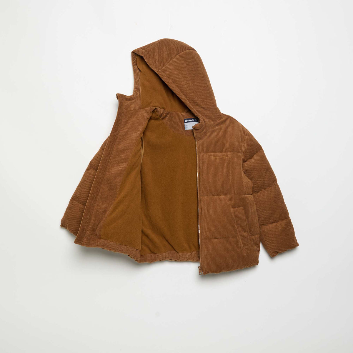Corduroy Puffer Jacket BROWN