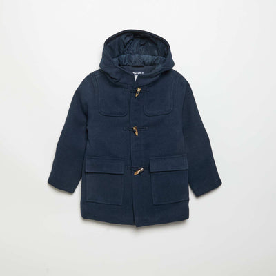 Hooded toggle coat BLUE