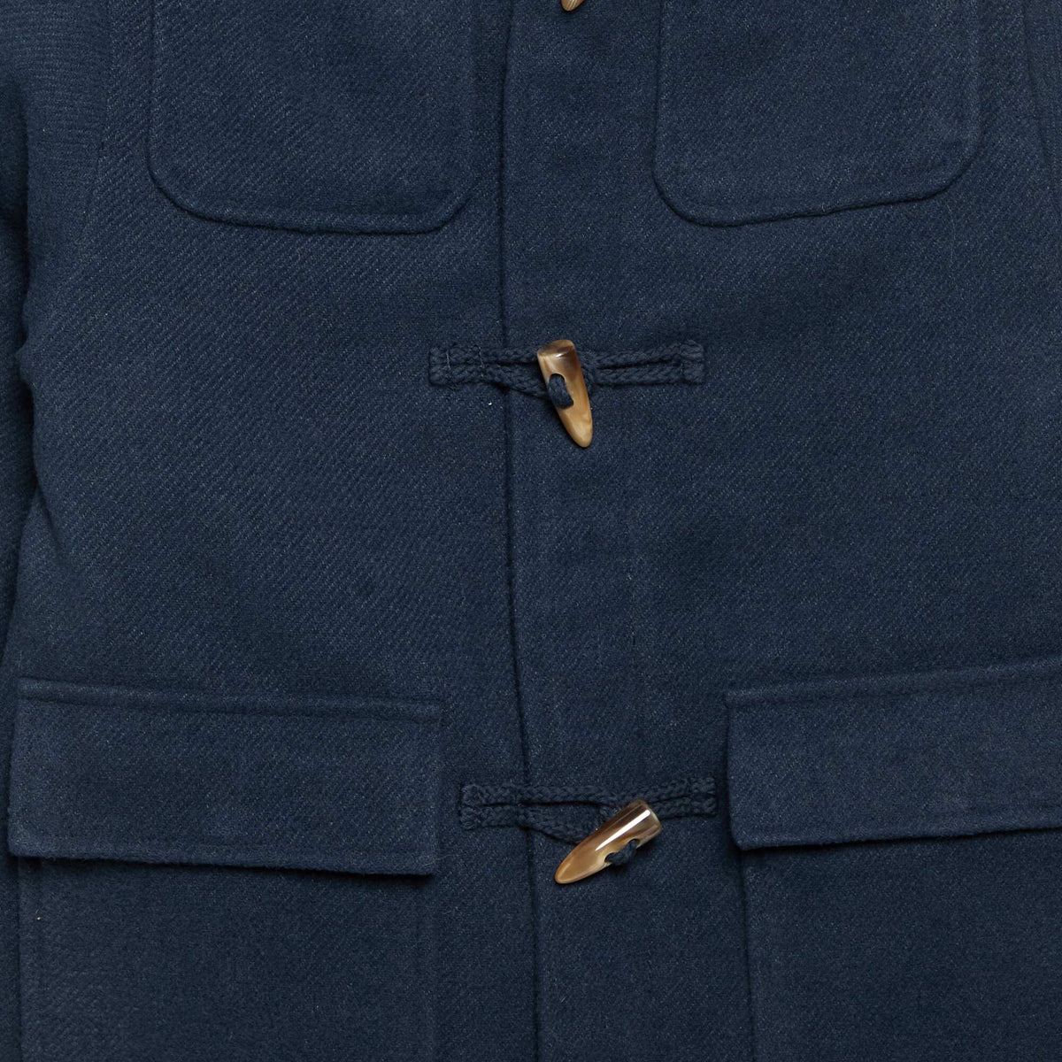 Hooded toggle coat BLUE