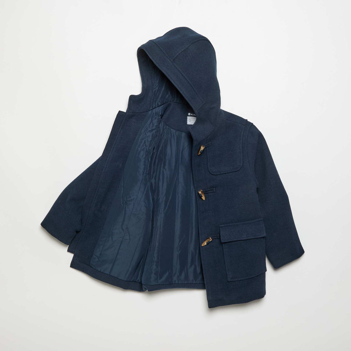 Hooded toggle coat BLUE
