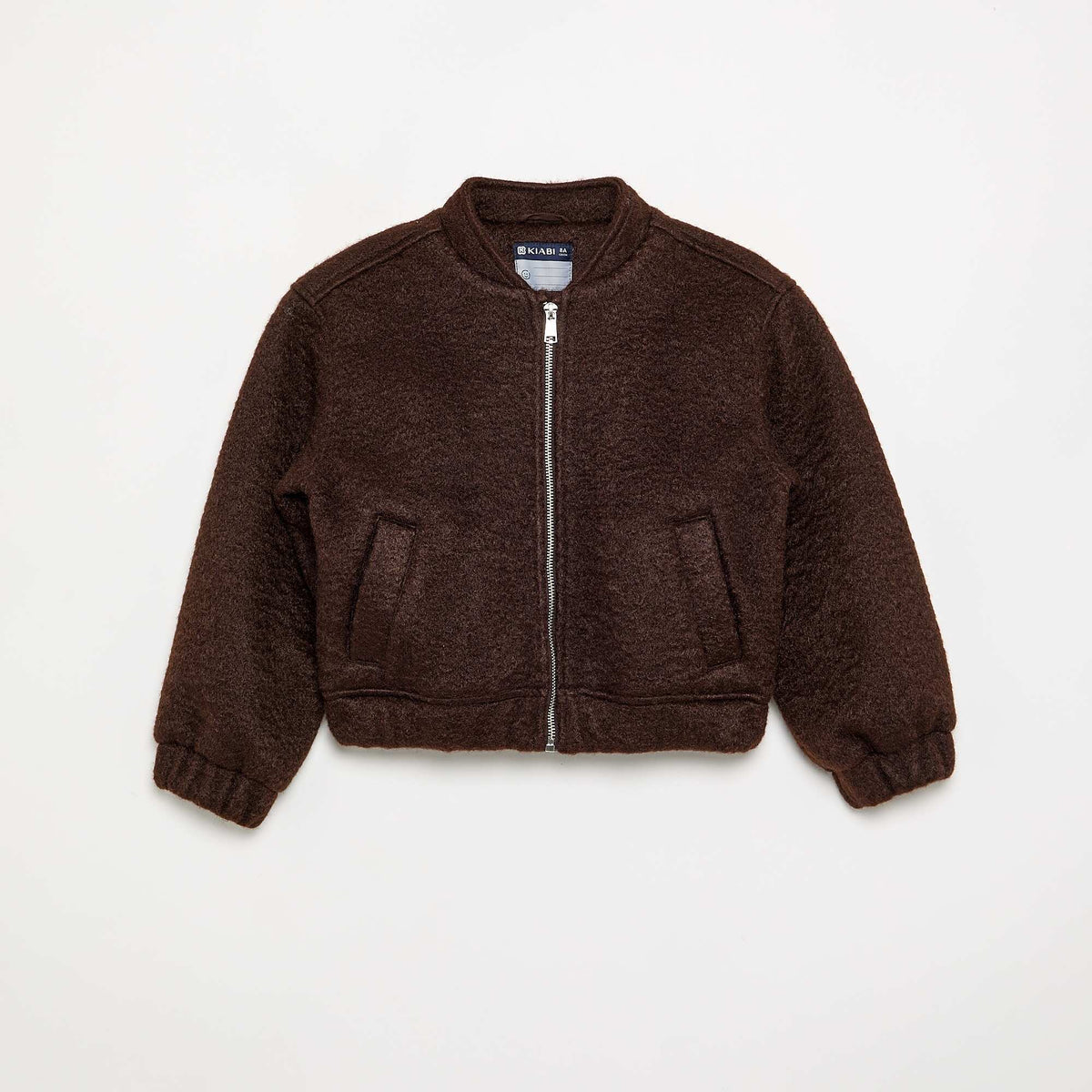 Faux wool jacket BROWN
