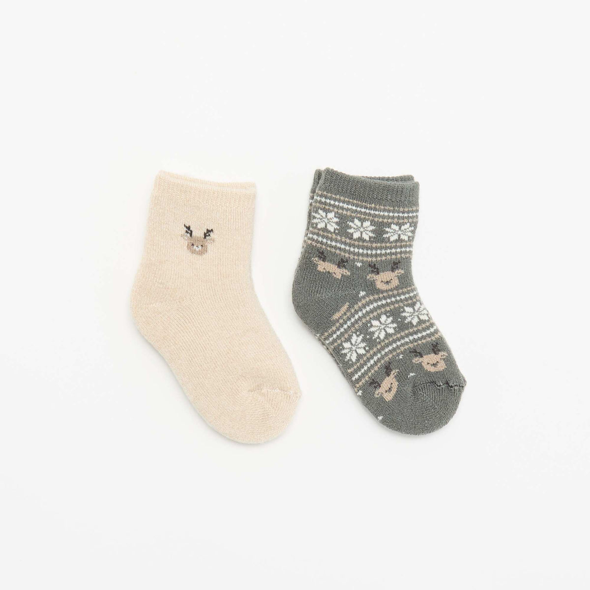 Pack of 2 pairs of lined socks GREEN
