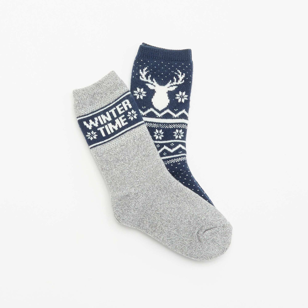 2-pack of Lined Socks GREY
