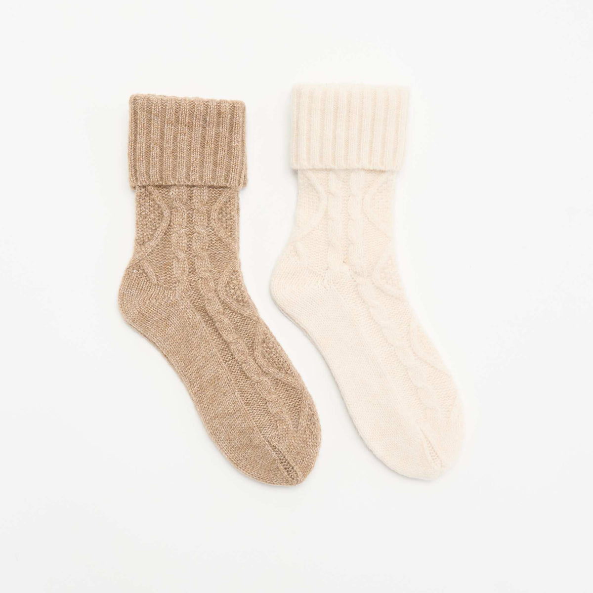 Pack of 2 Pairs of Socks BEIGE