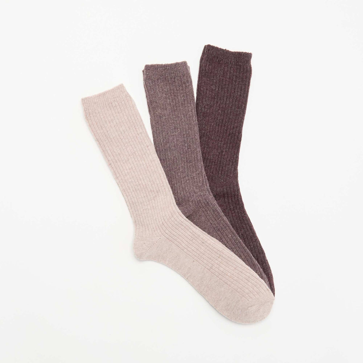 3-Pack of Warm Socks PURPLE