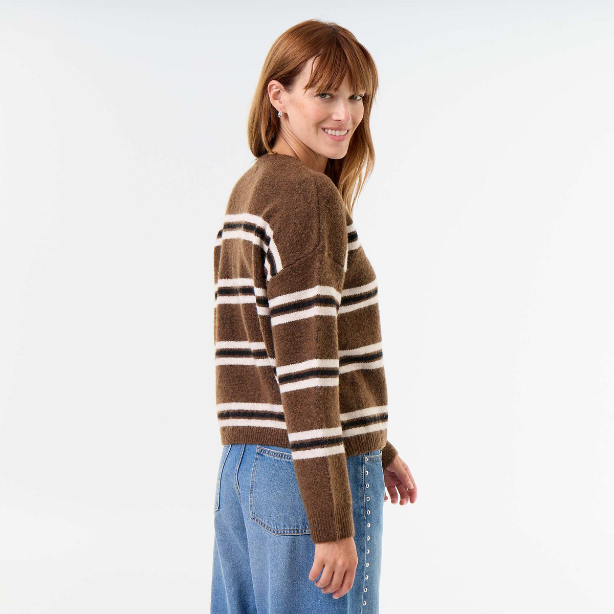 Chunky knit sweater BROWN