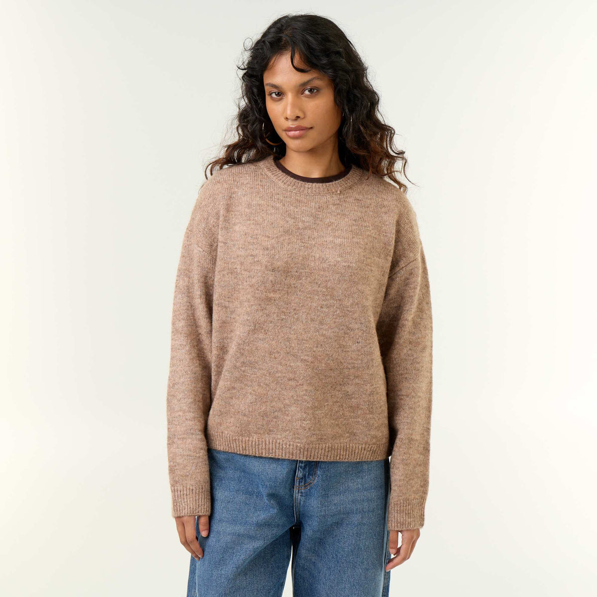 Chunky knit sweater BEIGE