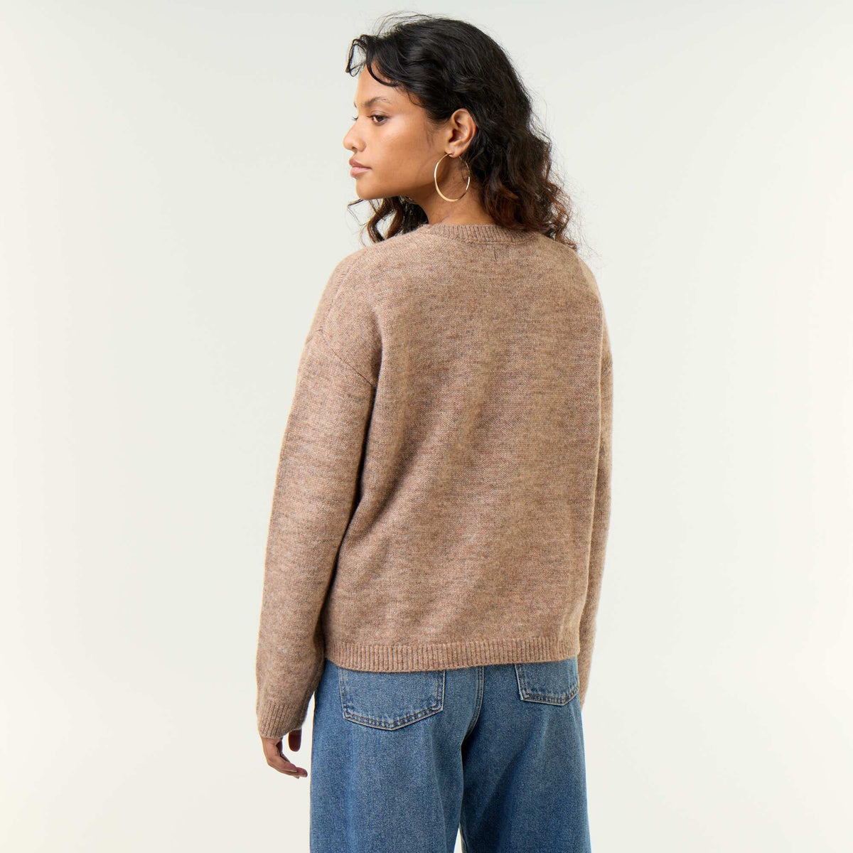 Chunky knit sweater BEIGE