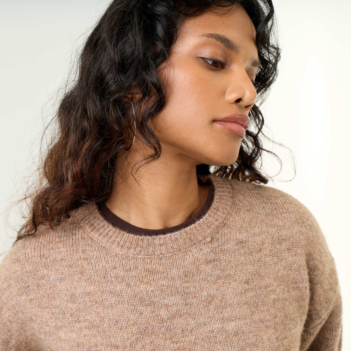 Chunky knit sweater BEIGE