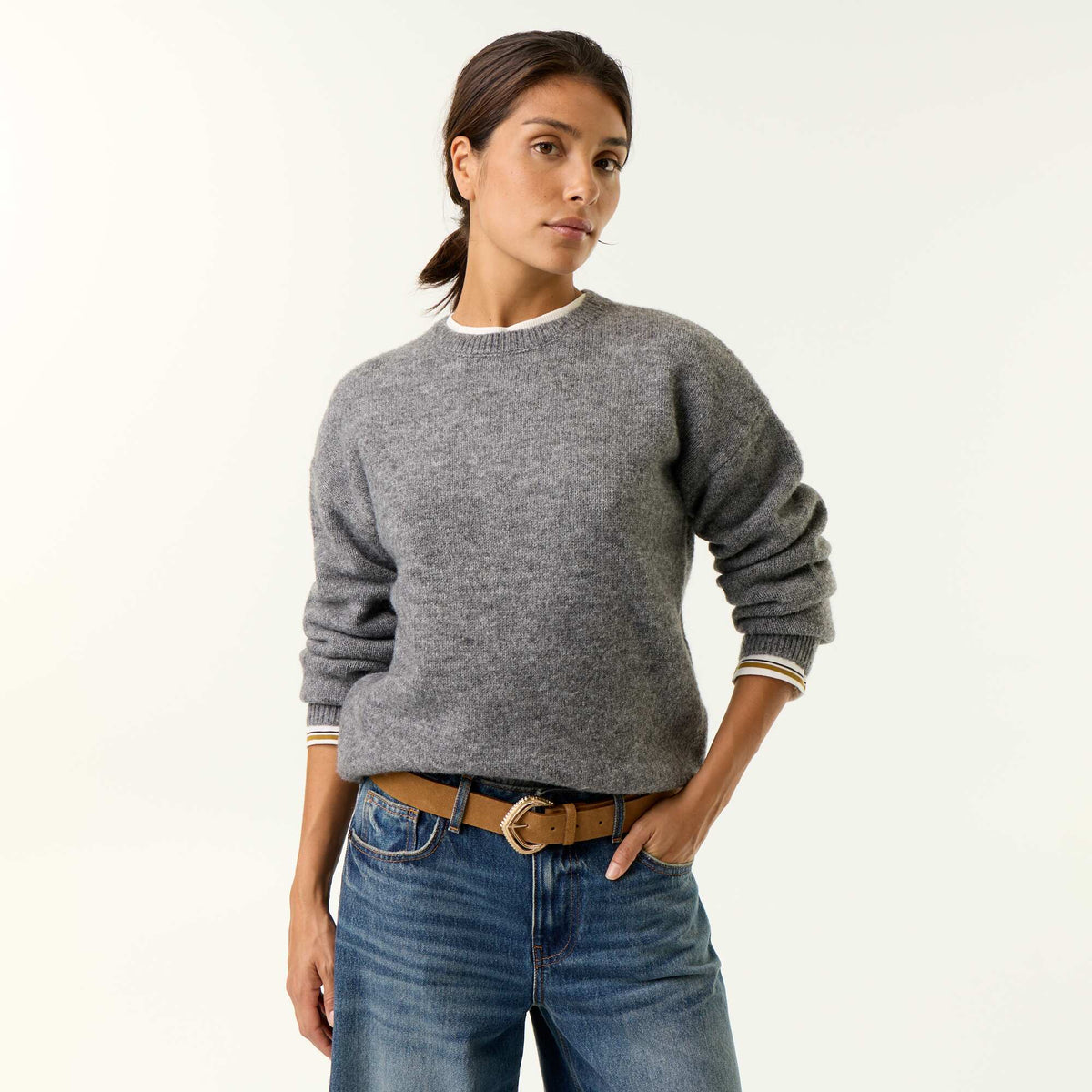 Chunky knit sweater GREY