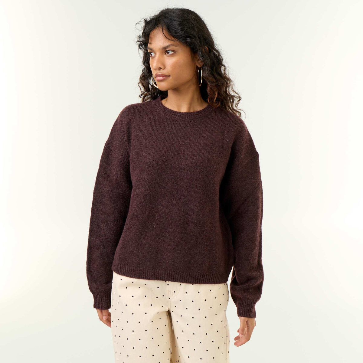 Chunky knit sweater PURPLE