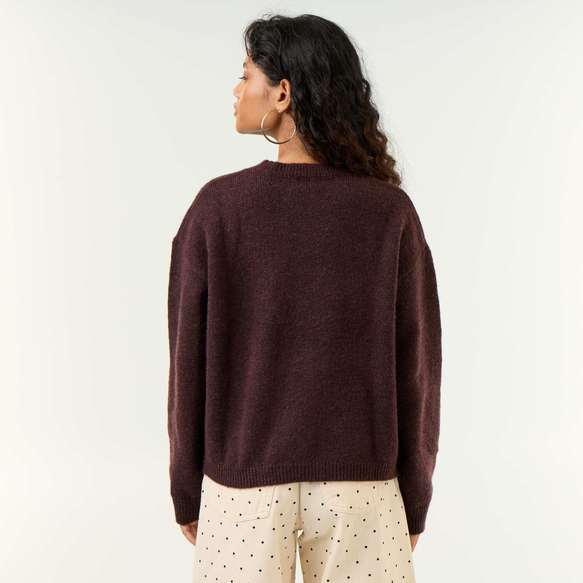 Chunky knit sweater PURPLE
