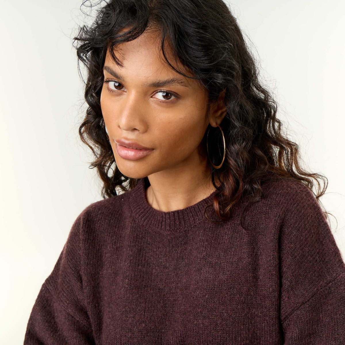 Chunky knit sweater PURPLE