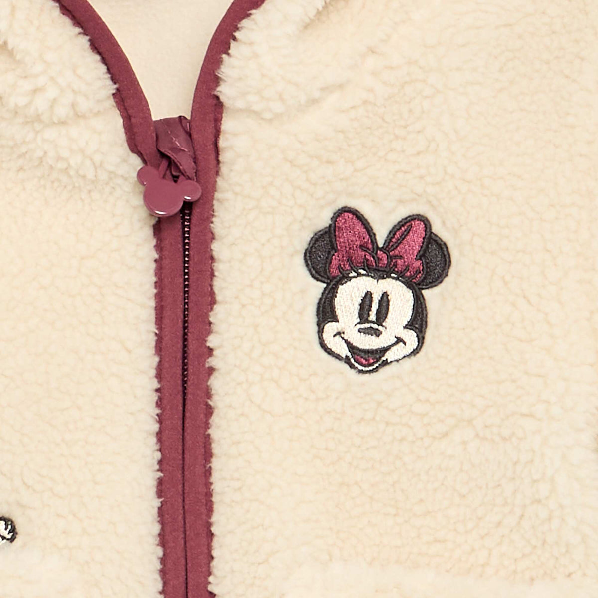 Disney Minnie Sherpa-Effect Puffer Jacket ECRU