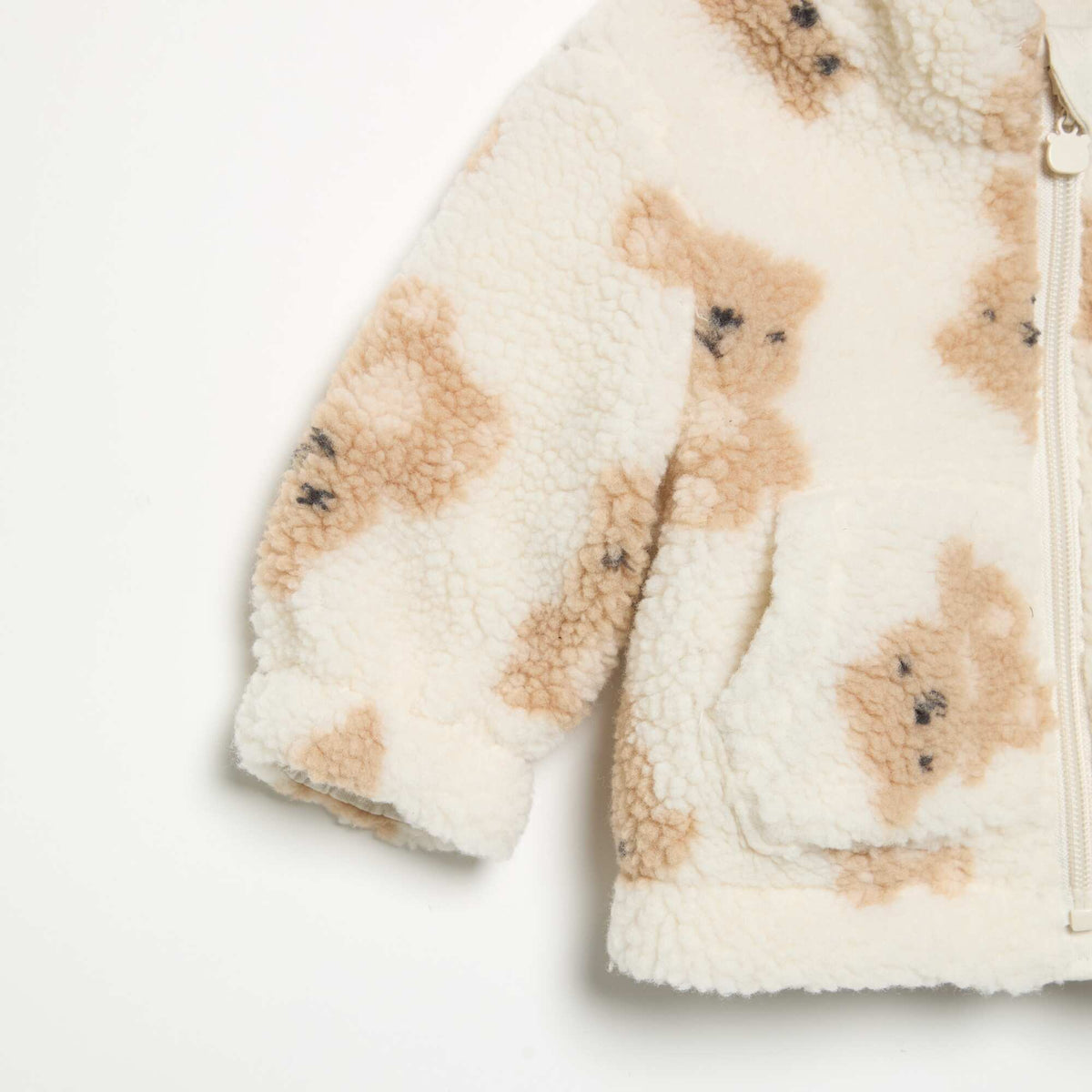 Shearling-look jacket BEIGE