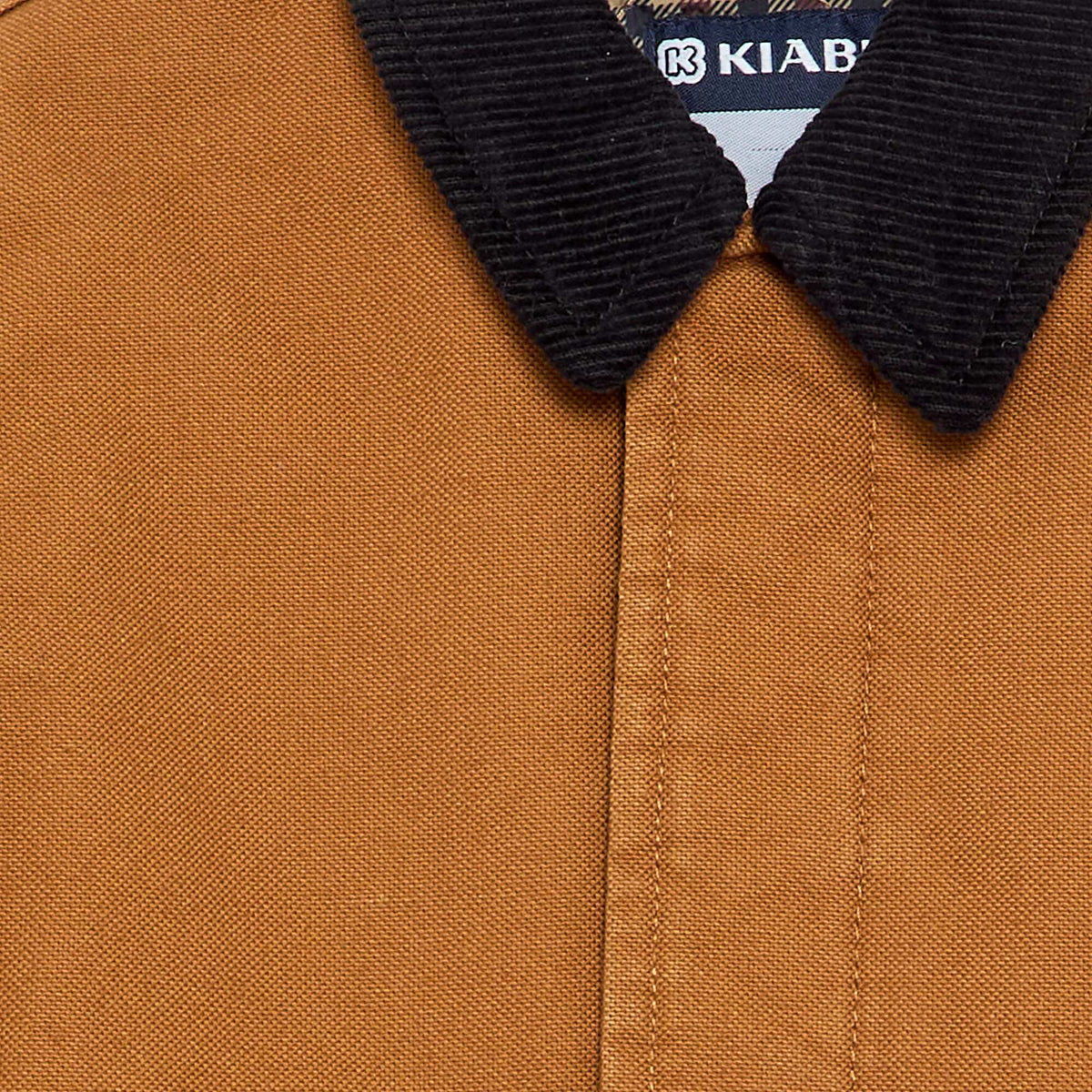Jacket with contrasting velvet collar BROWN
