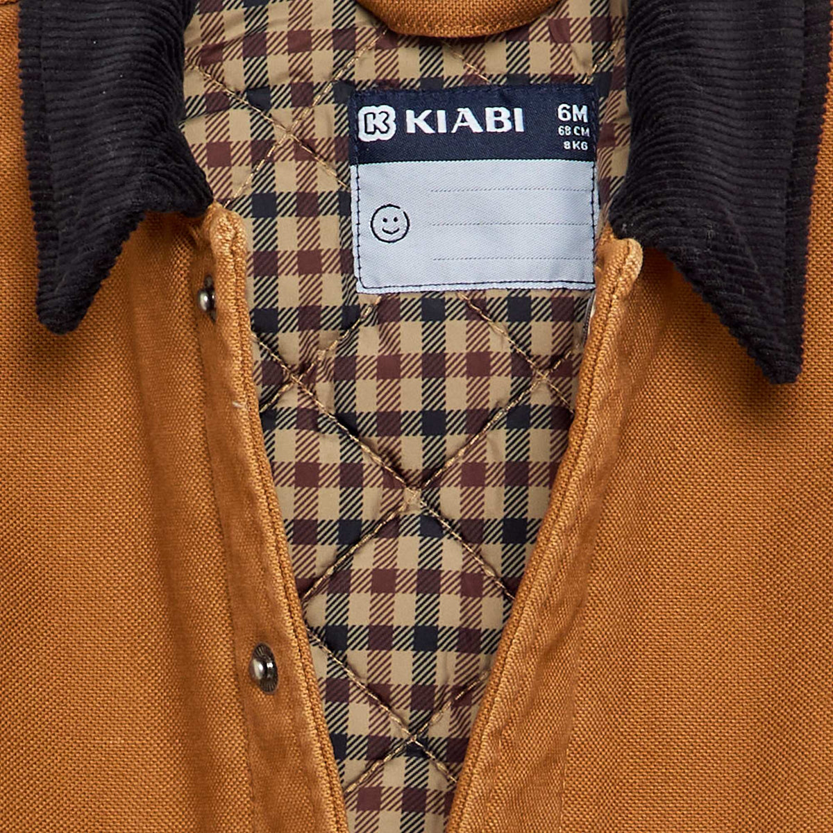 Jacket with contrasting velvet collar BROWN
