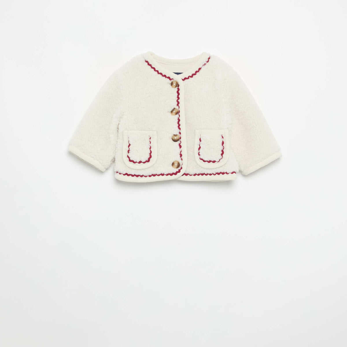 Faux Shearling Effect Jacket BEIGE
