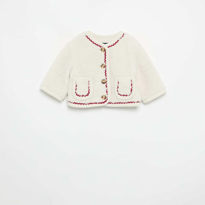 Faux Shearling Effect Jacket BEIGE