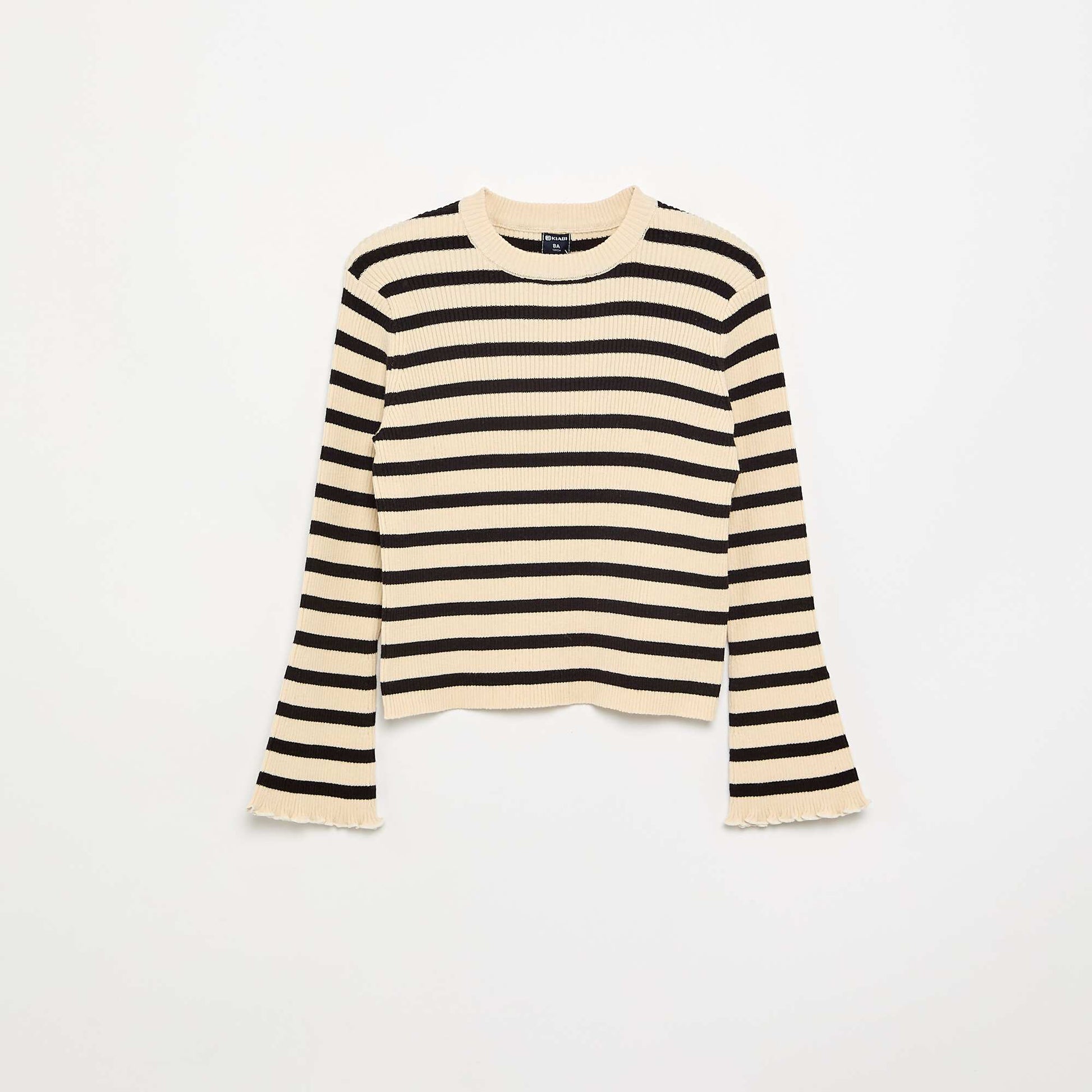 Ribbed knit jumper BLACK