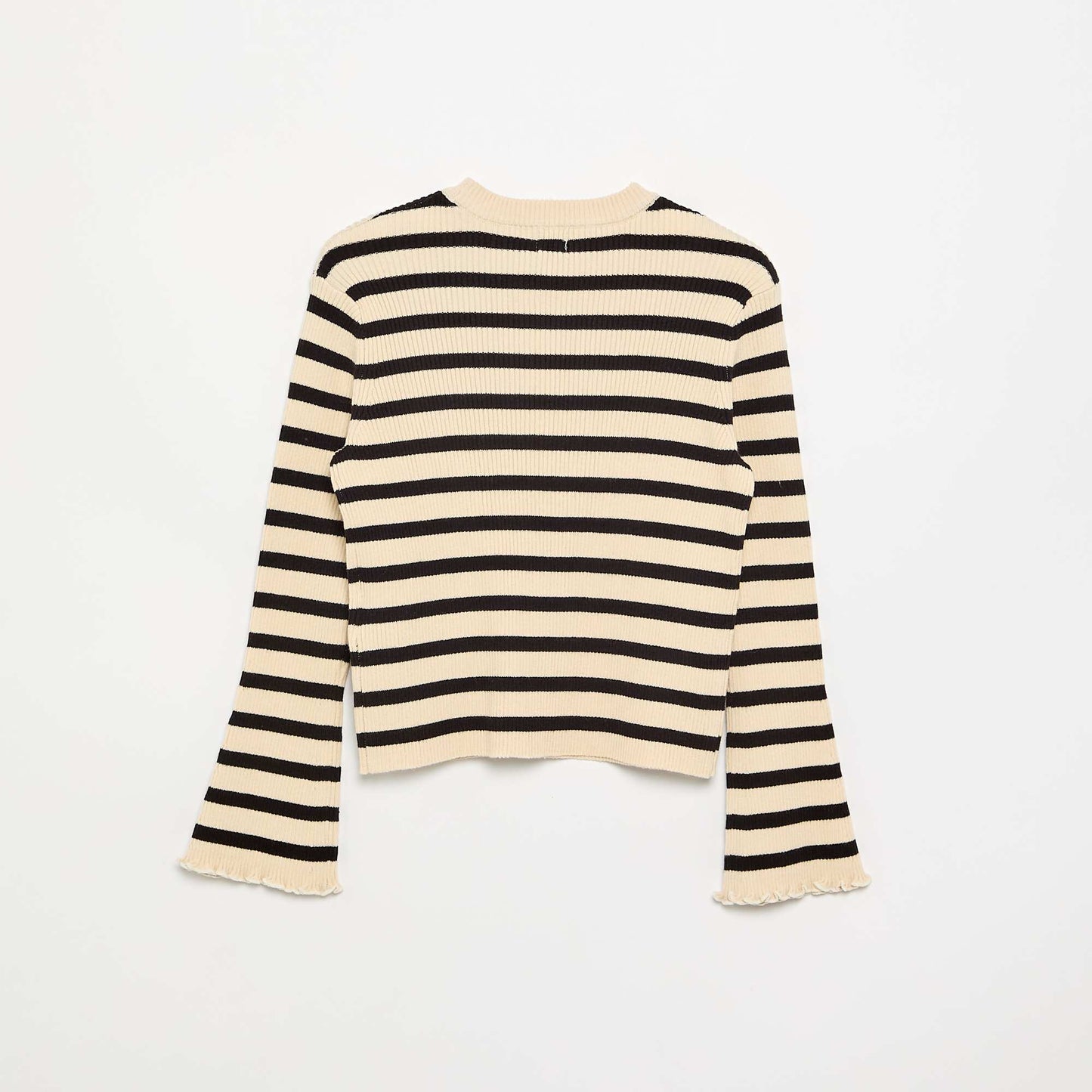 Ribbed knit jumper BLACK