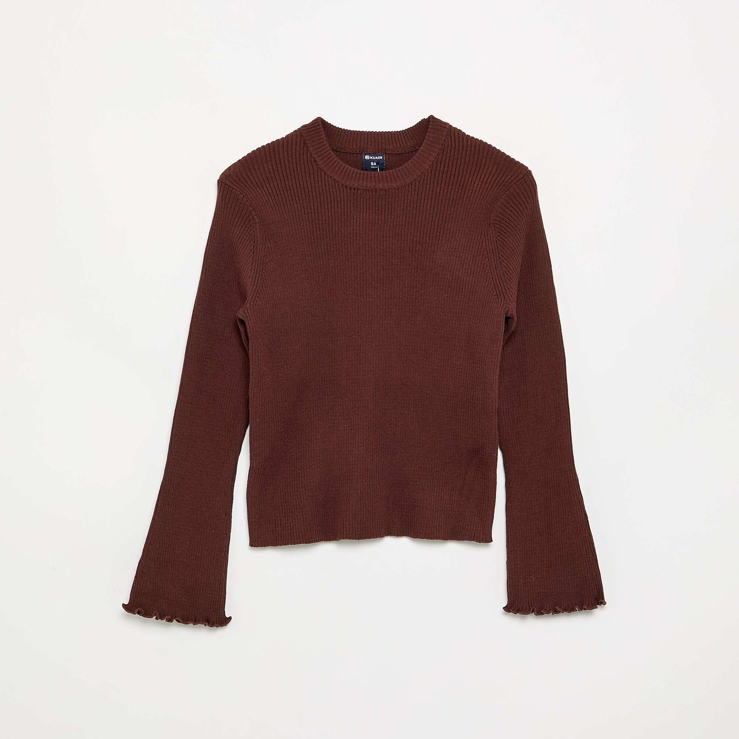 Ribbed knit jumper BROWN