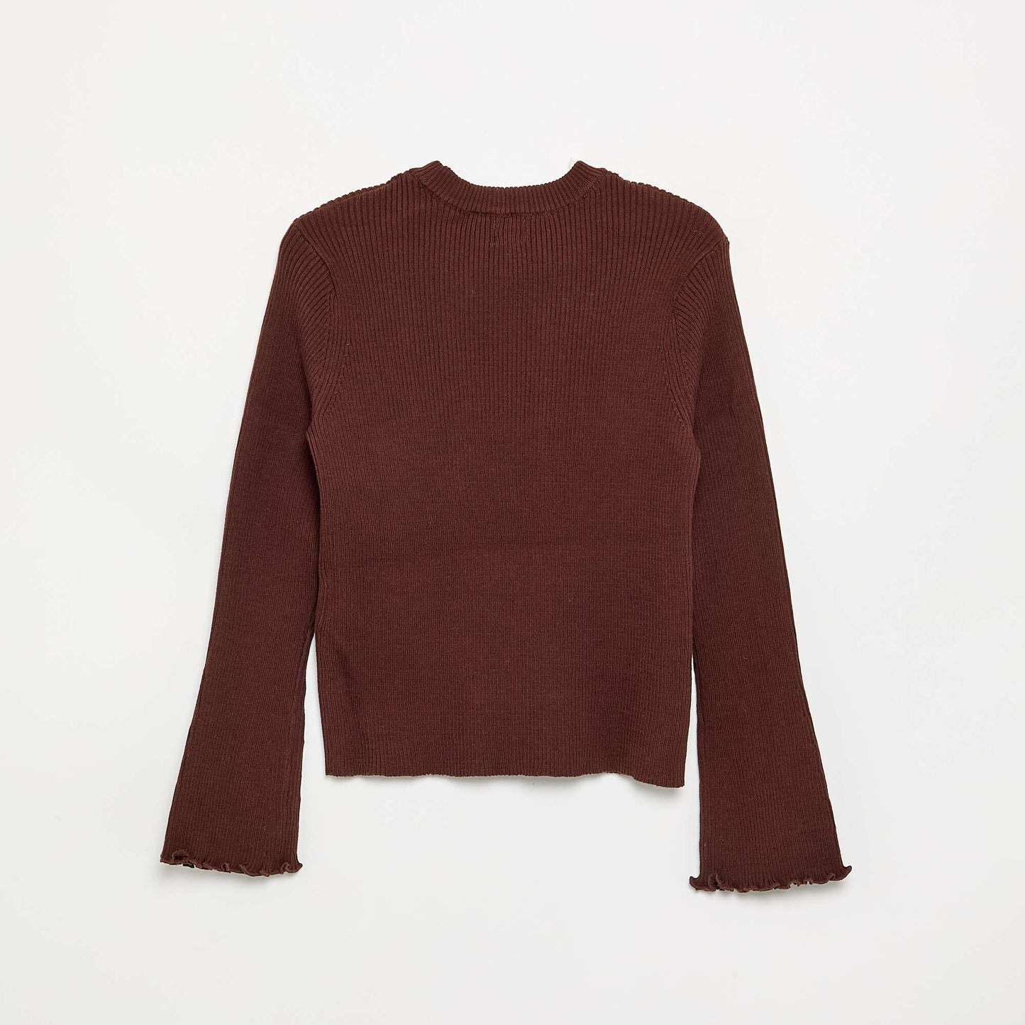 Ribbed knit jumper BROWN