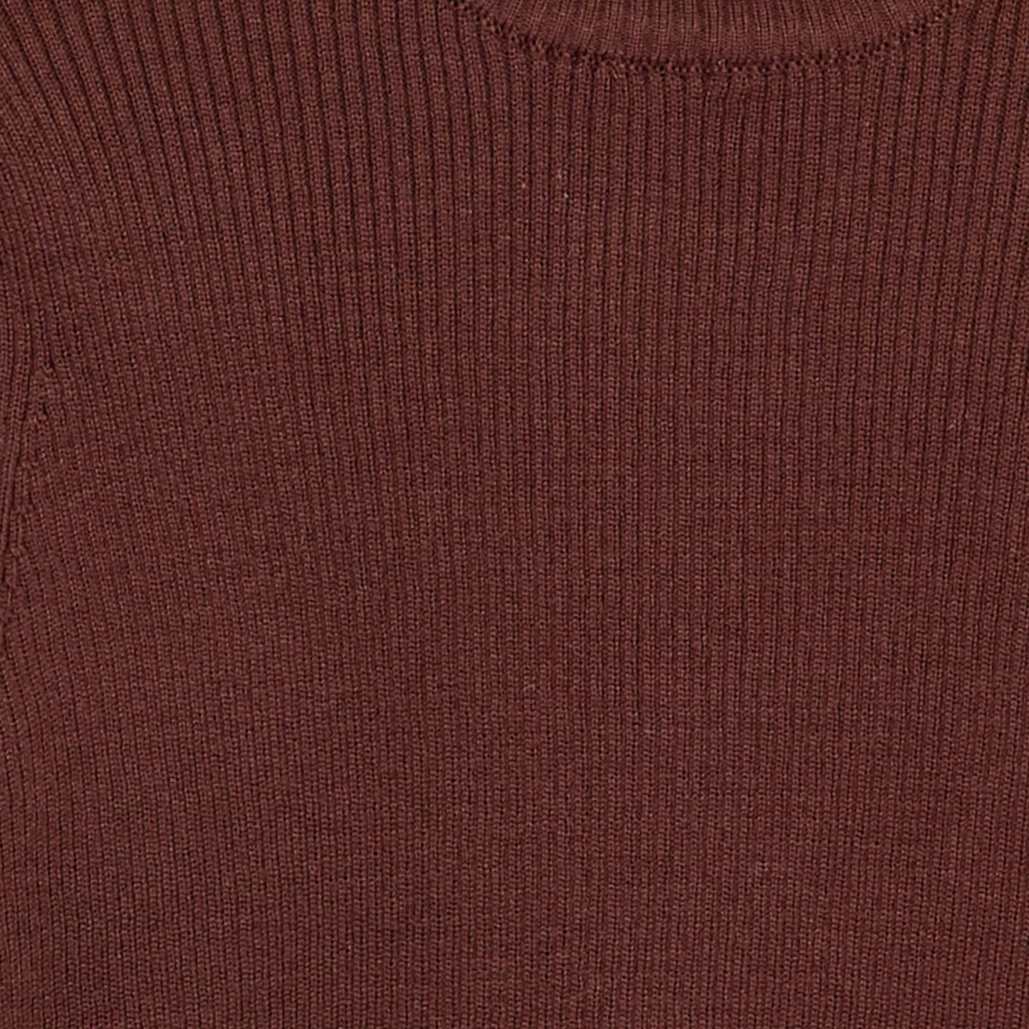 Ribbed knit jumper BROWN