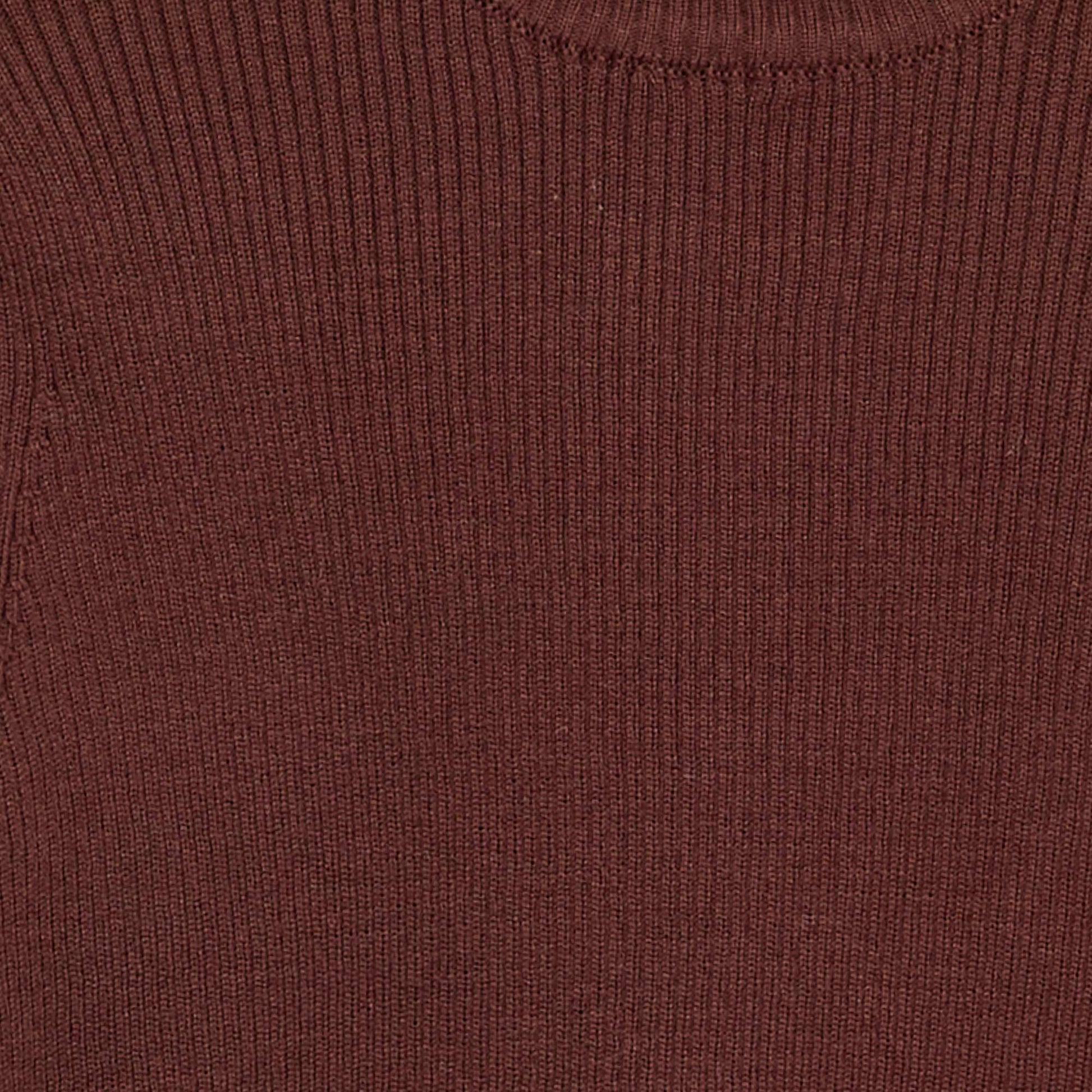 Ribbed knit jumper BROWN