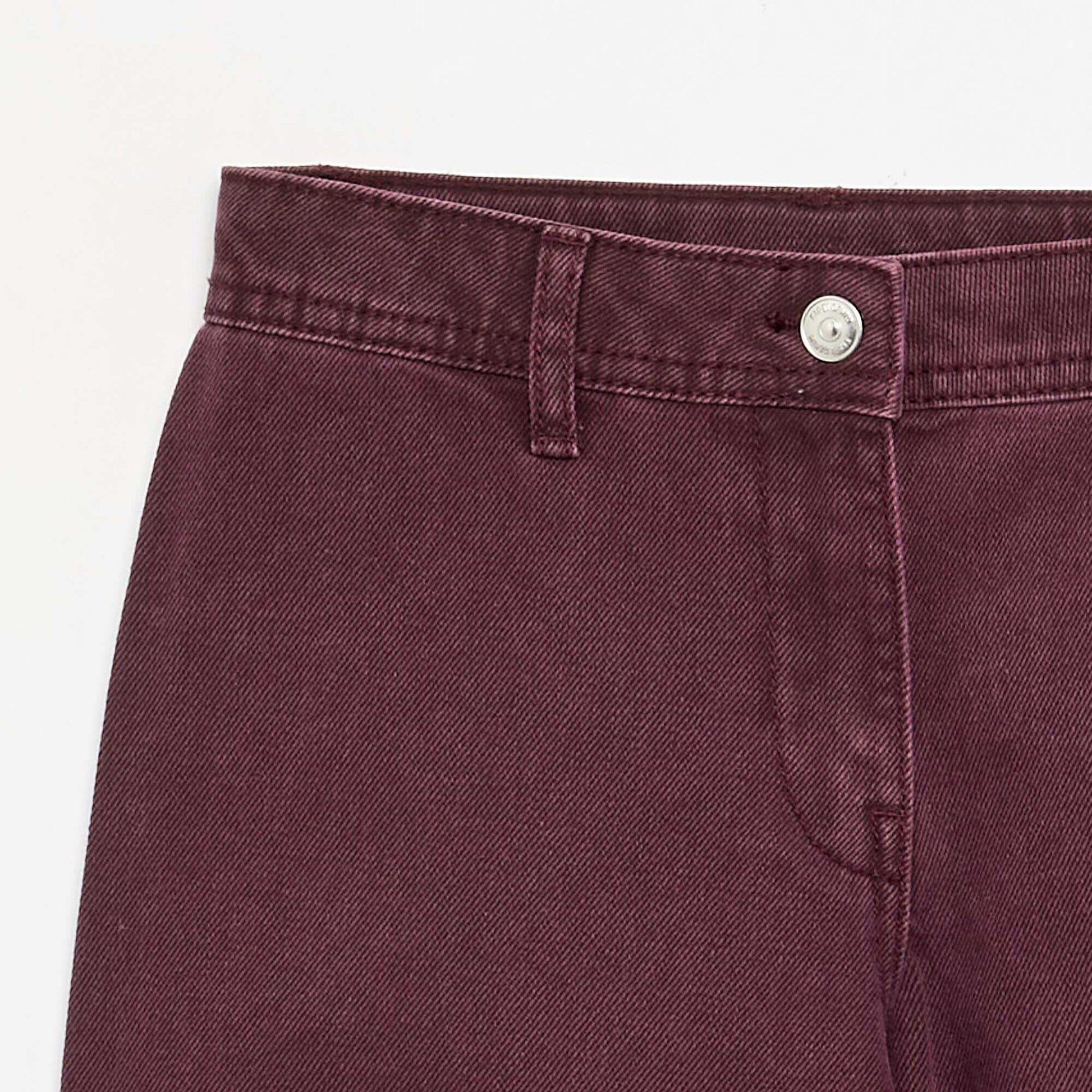 Wide-leg trousers with 'flower' embroidery PURPLE