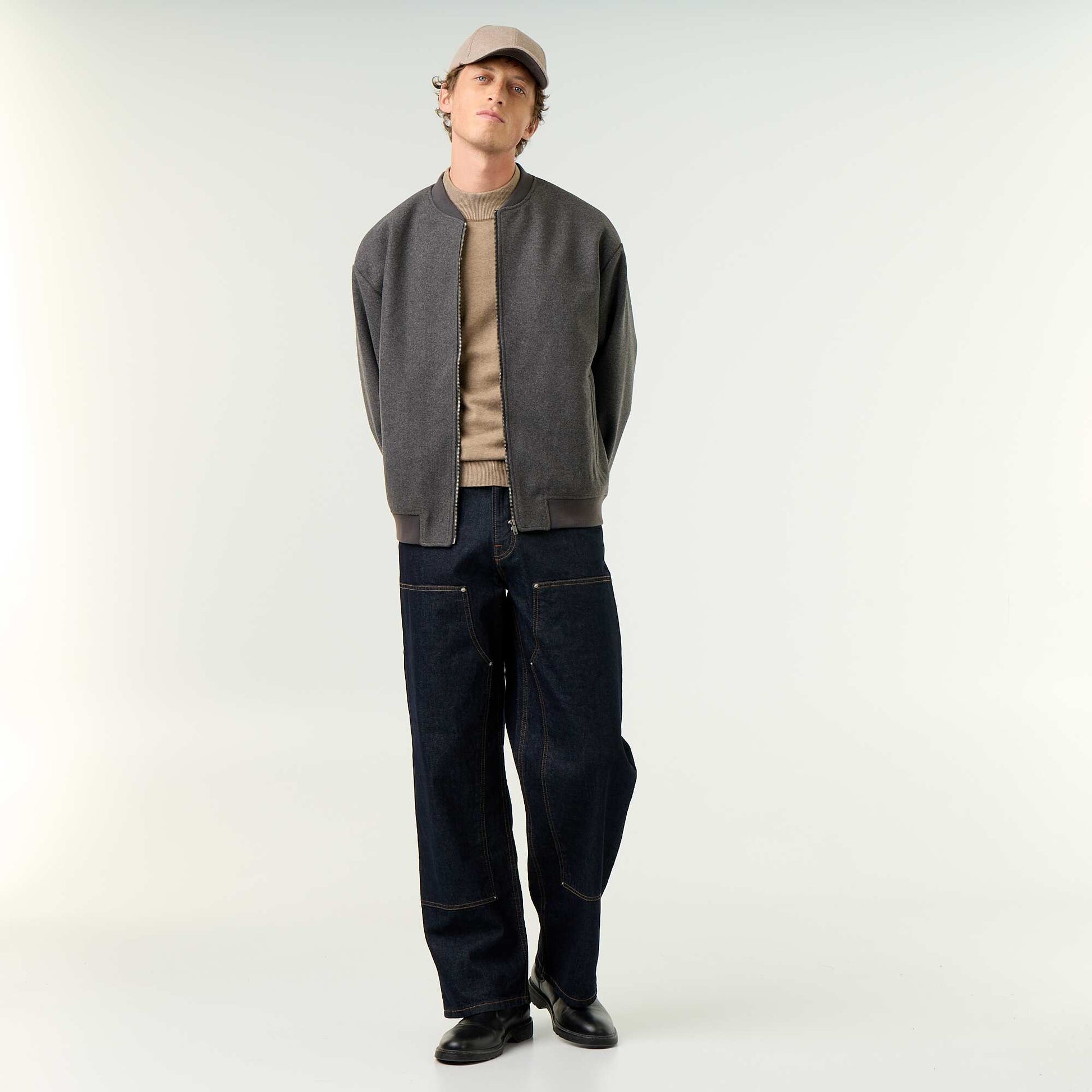Faux Wool Jacket GREY
