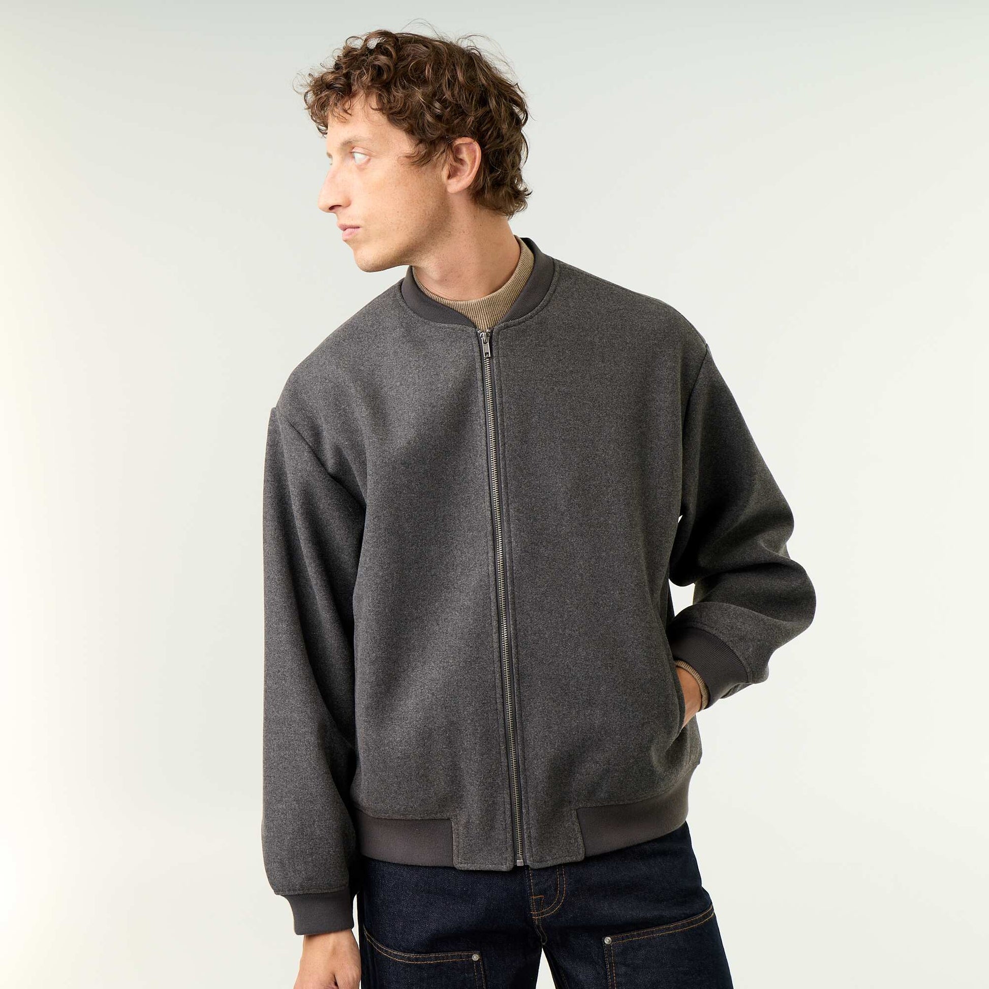 Faux Wool Jacket GREY