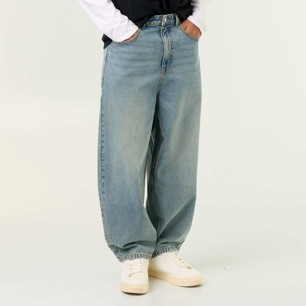 Wide-leg 5-pocket jeans BLUE