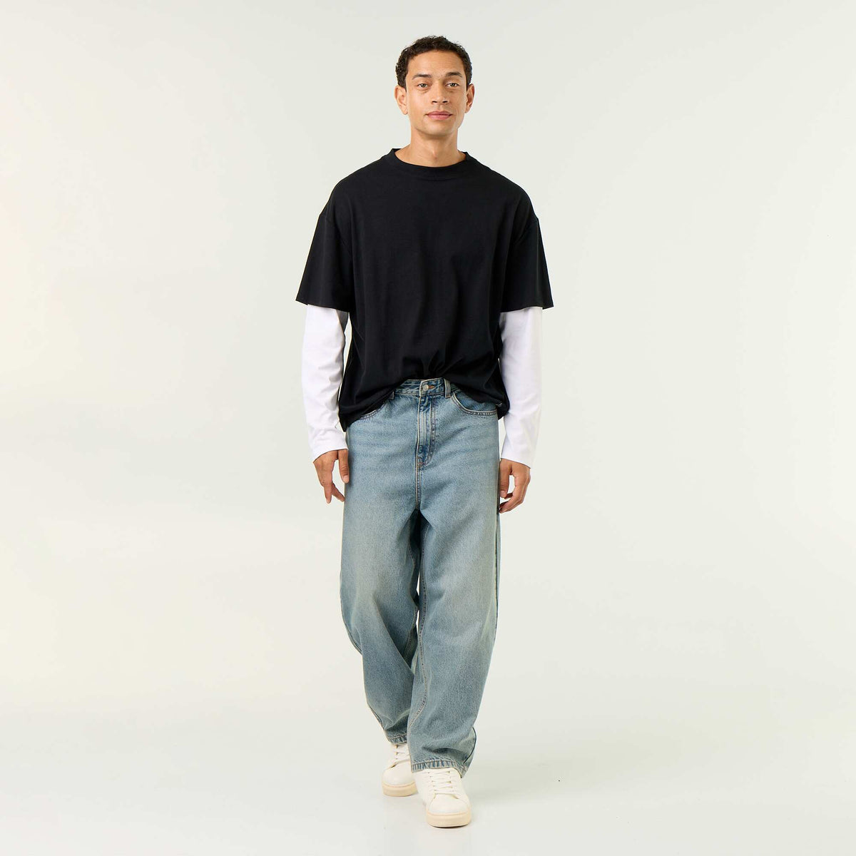 Wide-leg 5-pocket jeans BLUE