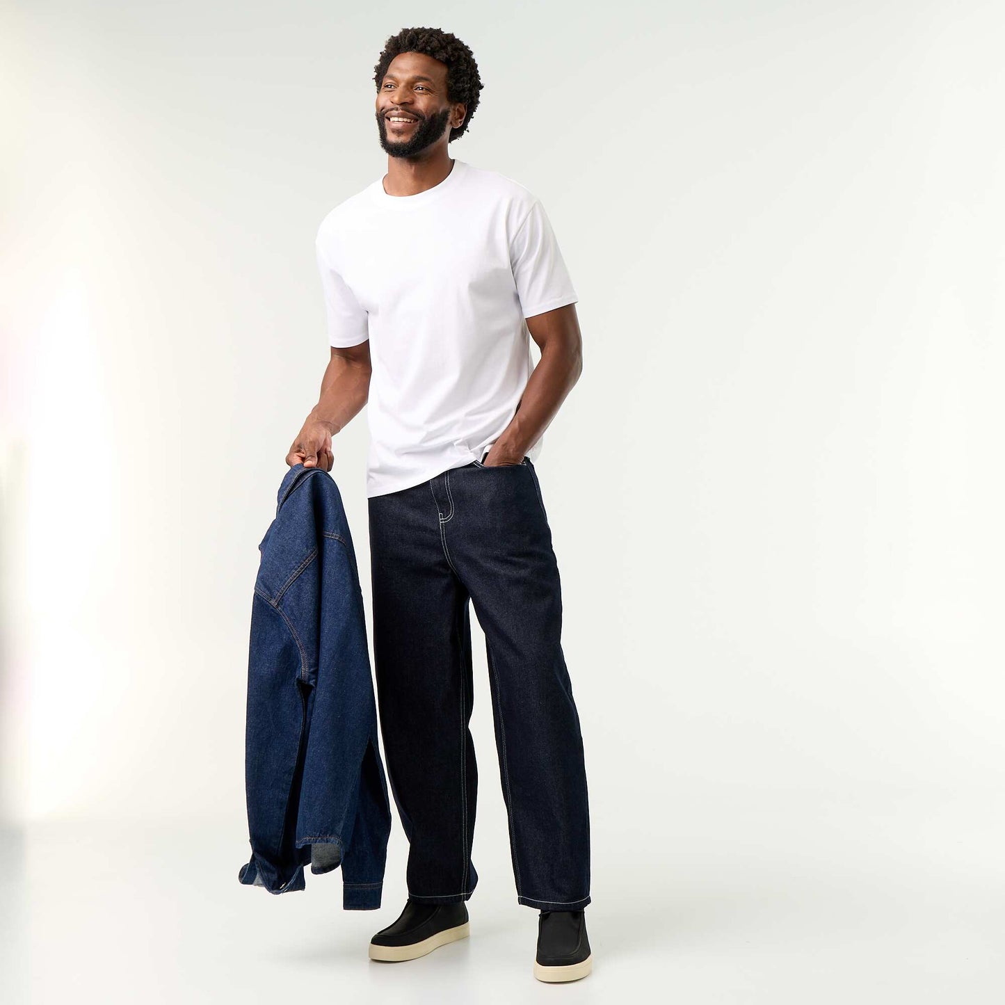 Wide-leg 5-pocket jeans BLUE