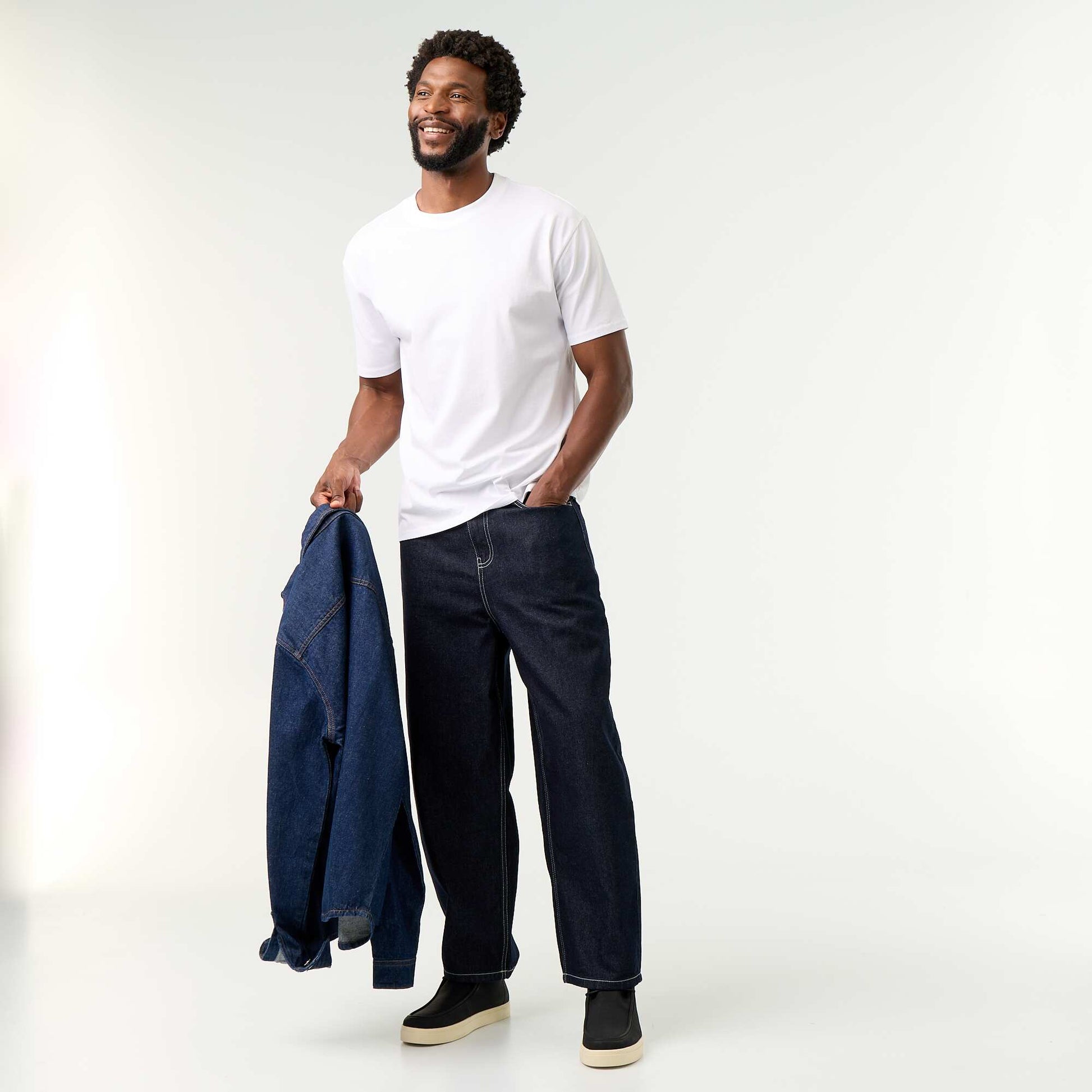 Wide-leg 5-pocket jeans BLUE