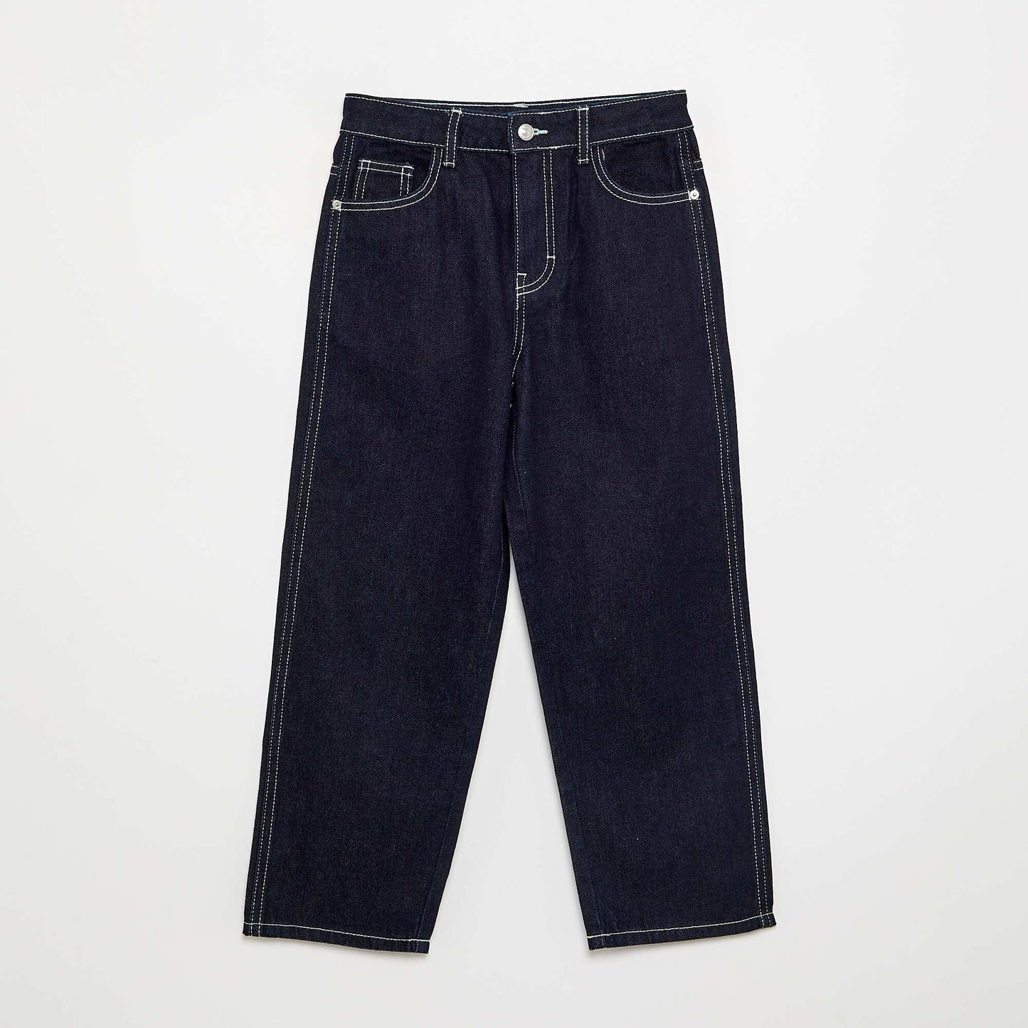 Straight-cut denim trousers BLUE