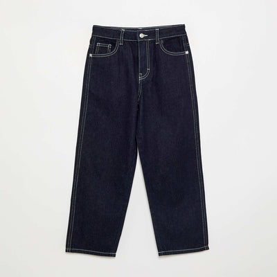 Straight-cut denim trousers BLUE
