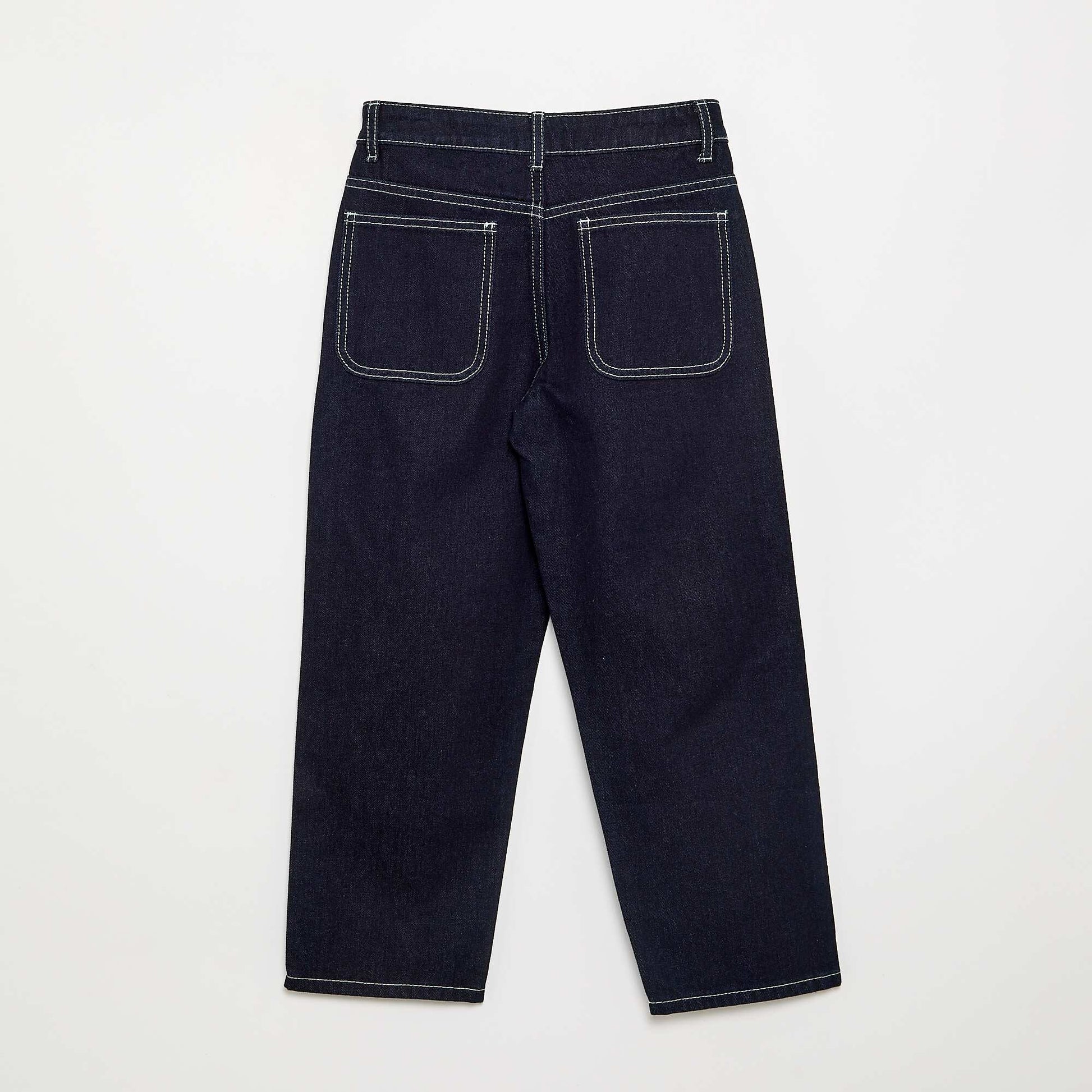 Straight-cut denim trousers BLUE