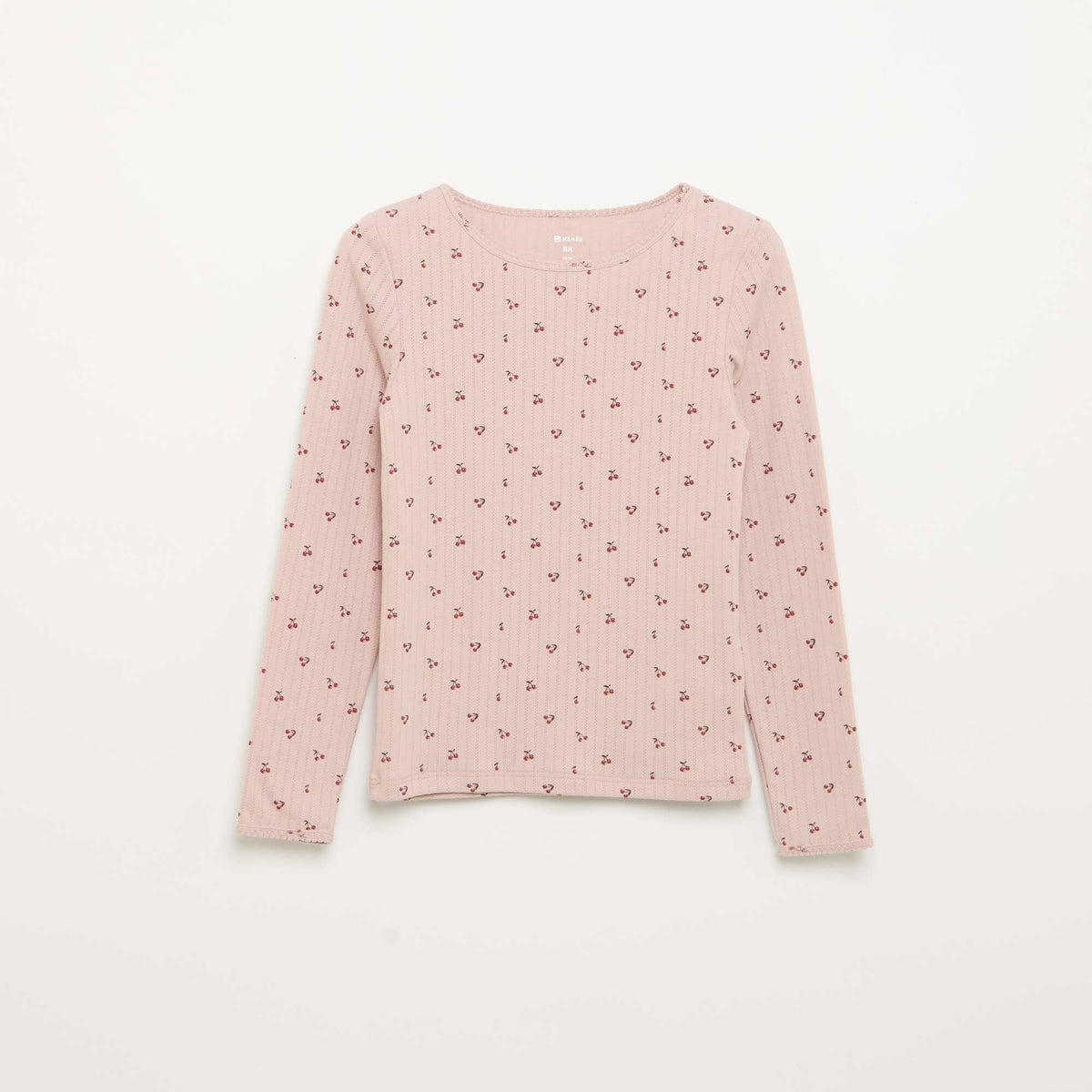 Pack of 2 Fancy Knit Long-Sleeved T-shirts PINK
